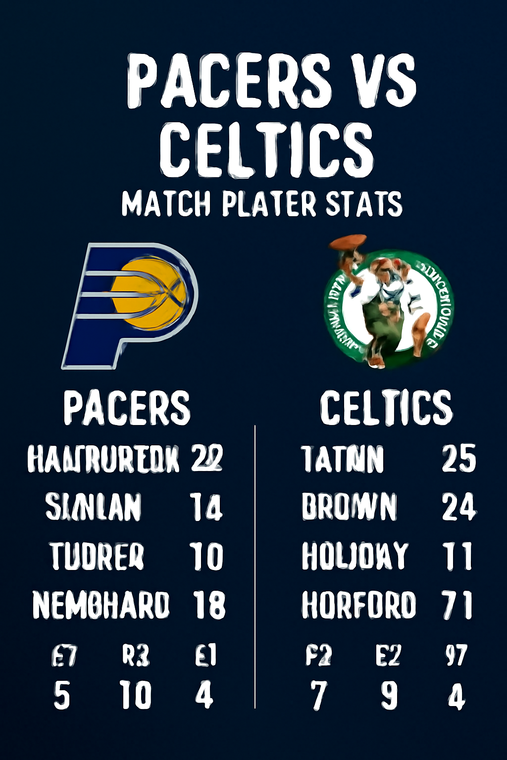 pacers vs celtics match player stats